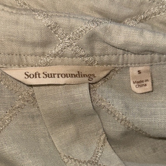 Soft Surroundings Brinley Linen Cotton Button Shirt - Picture 7 of 10